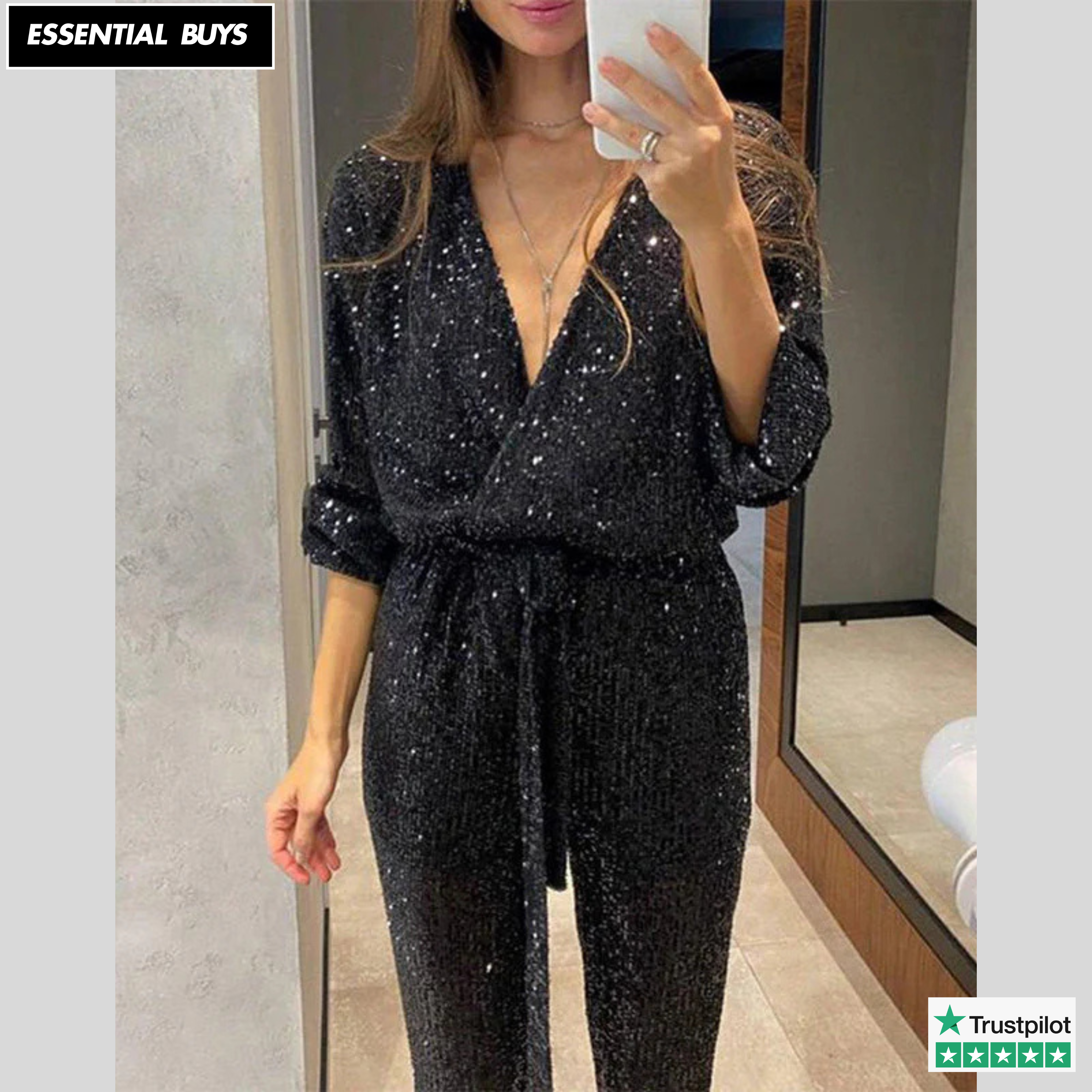 Ellie™ V-Neck Jumpsuit